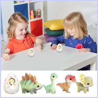 Câu đố khủng long 3D Đồ chơi giấy 3D Câu đố động vật khủng long Phối hợp tay Mắt Khối xây dựng Khủng long wondekvn wondekvn