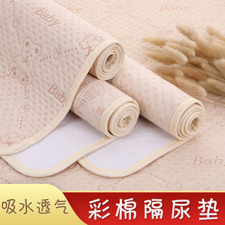 Tấm lót chống thấm hình con gấu màu be dễ thương cho bé