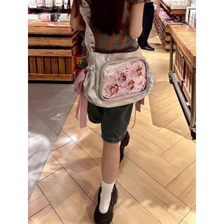 Dễ Thương Xếp Ly Đi Lại Satin Tote Dây Buộc Ban Túi Đau Thực Phẩm Trung Quốc Đeo Vai Túi Xách Búp Bê Nhật Bản Túi Đeo Ngang _ Nn j beauty