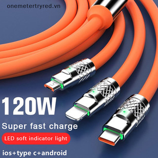 Metertryred 120w 6a 3 trong 1 cáp sạc nhanh dây dữ liệu cho điện thoại cáp sạc usb micro usb loại c dây cáp sạc vn