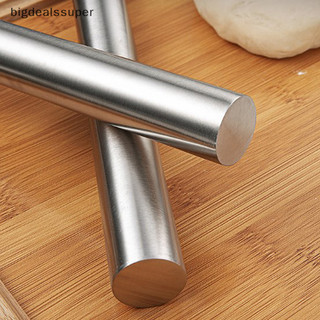 Bigdealssuper Thép không gỉ Cán Pin Dụng Cụ Nhà Bếp Bột Con Lăn Nướng Pizza Mì Bánh Quy Bánh Bao Làm Dụng Cụ Không Nướng Siêu