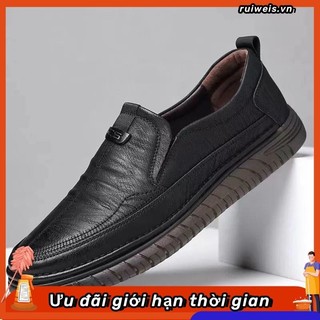 Giày Lười Da Thật Đế Mềm Thời Trang Cho Nam