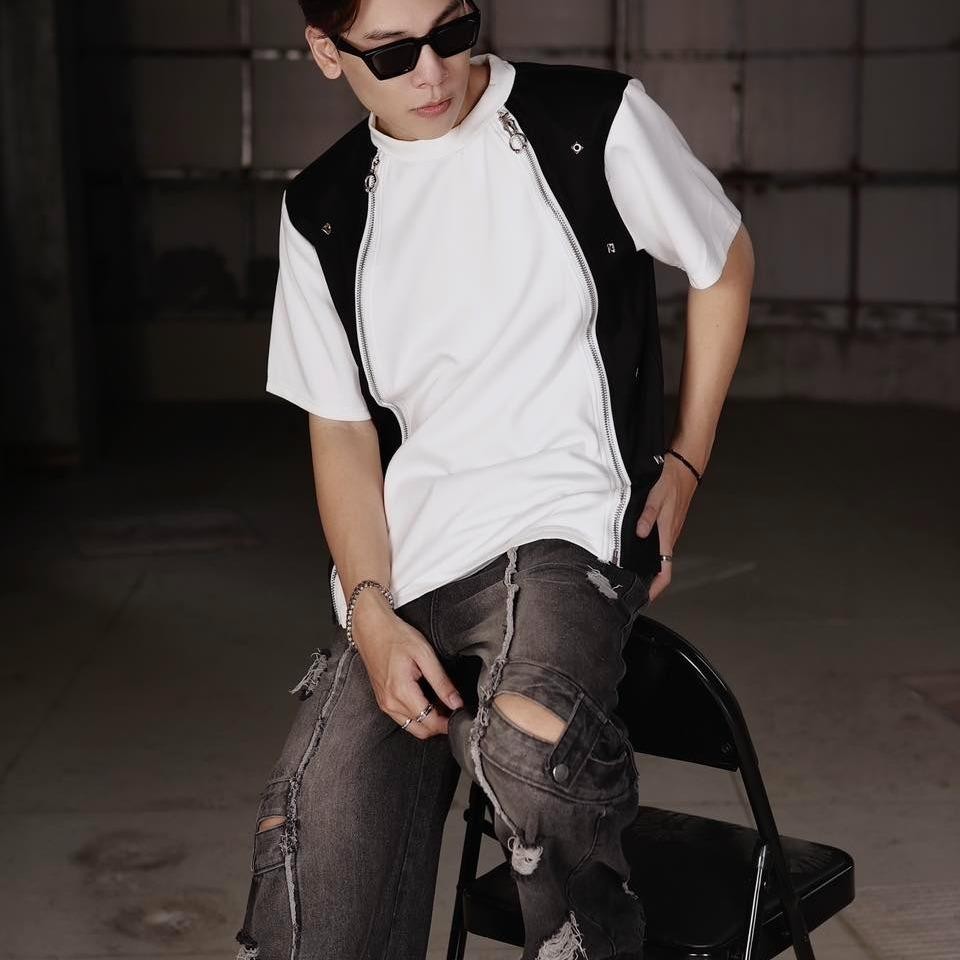 Áo Thun Zip Phối Raglan CN009