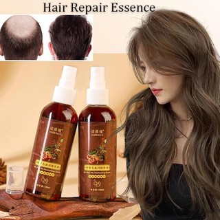 Tinh chất sửa chữa tóc Tăng cường tóc He Shou Wu Essence 100ml Tăng cường chống rụng tóc Dầu mọc tóc Giảm sâu tóc màu xám allowvn