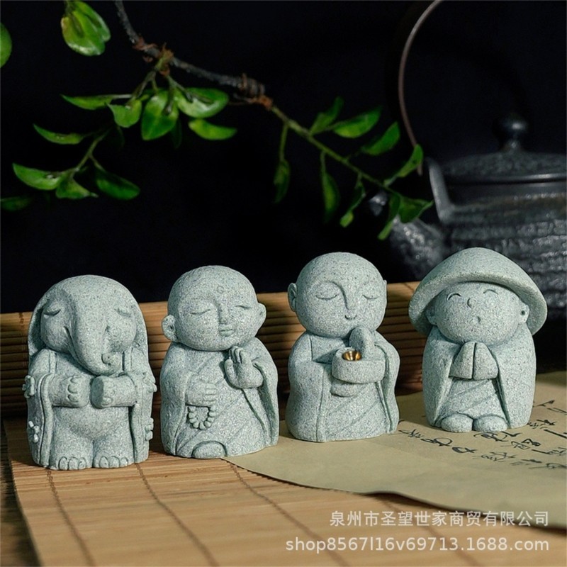 Orangesea FishTank Tôm Jizo Monk Thanh Lịch Tượng Sư Đồ Trang Trí Cho Bể Cá