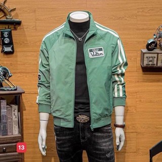 Áo Khoác Dù Nam Cổ Bẻ Phối Khóa Kéo Thiết Kế Tay 2 Sọc VUITION Chất Dù 2 Lớp Thoáng Mát Cao Cấp HTM FASHION