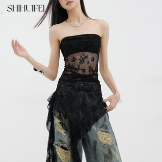 SHIHUIFEI áo phông áo thun nữ croptop baby tee Hàn Phong Xu hướng Thời trang Cute WBX2460QBG 26Z240625