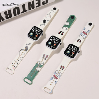 YOSBOGR Đồng Hồ Điện Tử Đeo Tay Mặt Vuông In Hoạt Hình Phối Đèn LED Thời Trang 2024 Cho Bé GM2463J7A