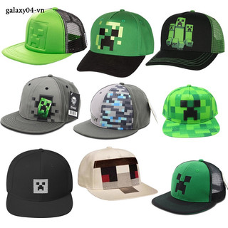 Minecraft mũ lưỡi trai phối lưới thời trang mùa hè cho bé