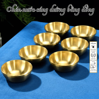 Chén Nước cúng dường Mật Tông - Chén nước cúng dường bằng đồng - Amrita