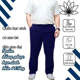 Quần đồng phục học sinh cấp 2 3, có BIG SIZE 110kg, quần tây nam XANH ĐEN và ĐEN - NH BIG SIZE SHOP