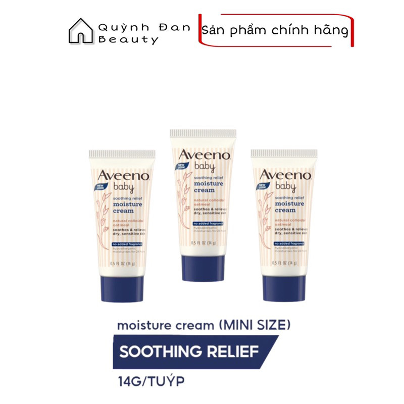 Kem dưỡng ẩm cho bé Aveeno Baby Soothing Relief Moisture Cream 14g [ Hàng Tặng ]