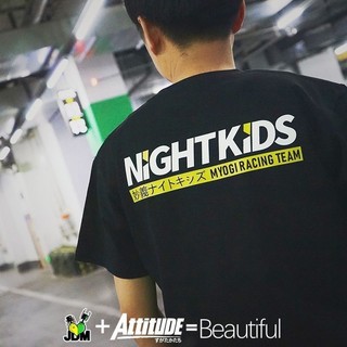 Áo thun ngắn tay cổ tròn 100% Cotton sửa đổi Nhật Bản JDM tay ngắn