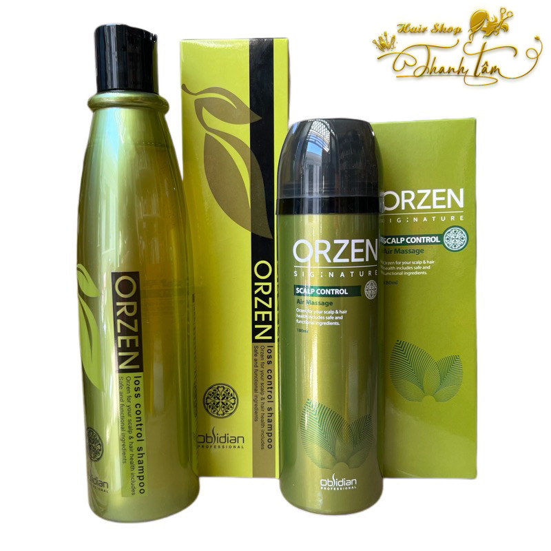 Combo dầu gội và massage kích thích mọc tóc Orzen Obsidian [ TT ]