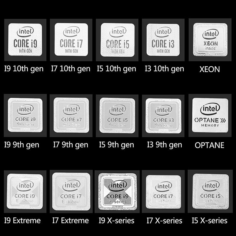 Qiuwu Thế hệ thứ 10 Intel Core i9 i7 i5 i3 CPU Metal Sticker Nhãn dán Logo Laptop.