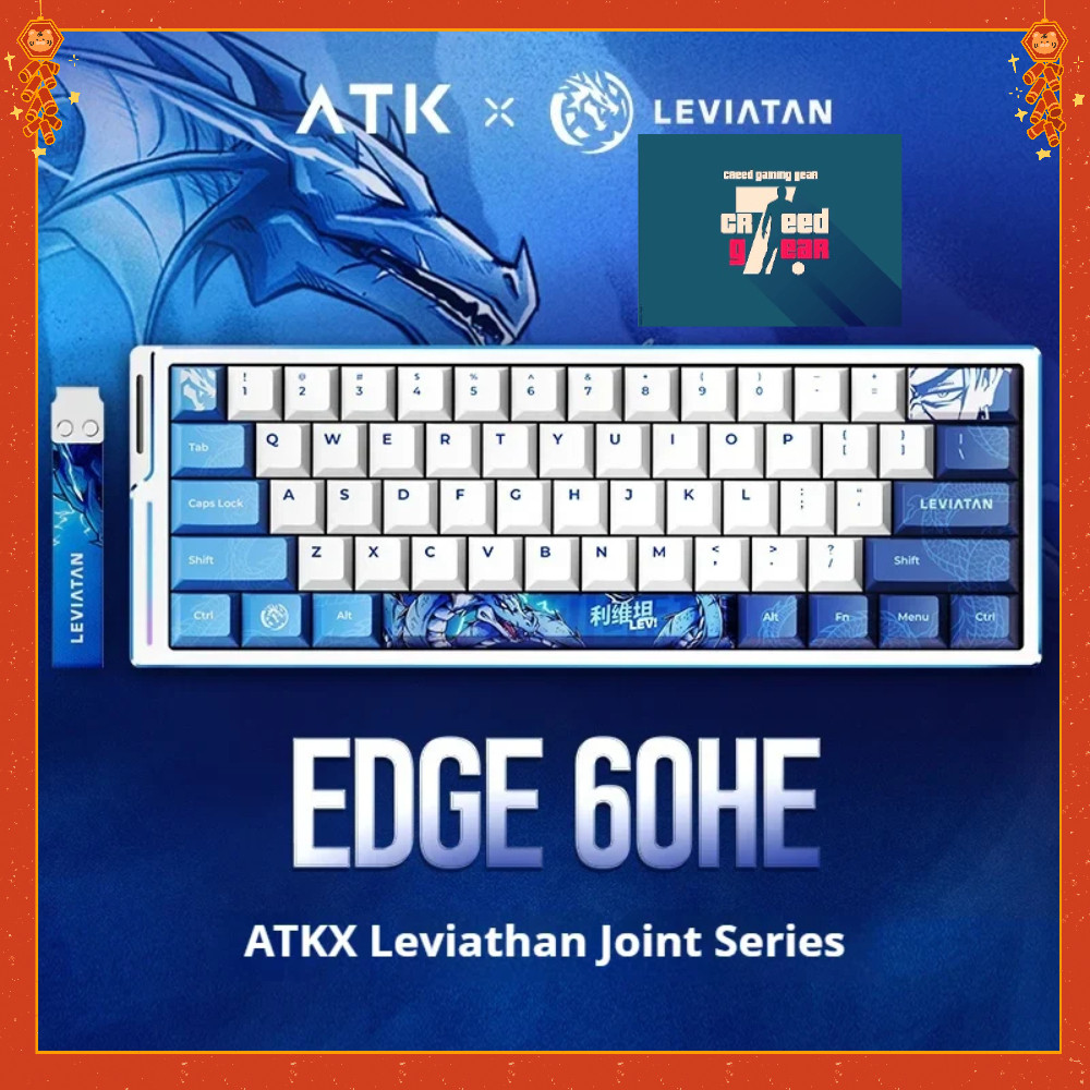 Bàn phím cơ rapid trigger ATK EDGE 60 HE LEVIATAN Esports Magnetic Collaboration - Creedshop
