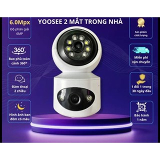  Camera Yoosee trong nhà 2 mắt ,camera wifi quay đêm có màu xoay 360° BẢO HÀNH 5 NĂM 