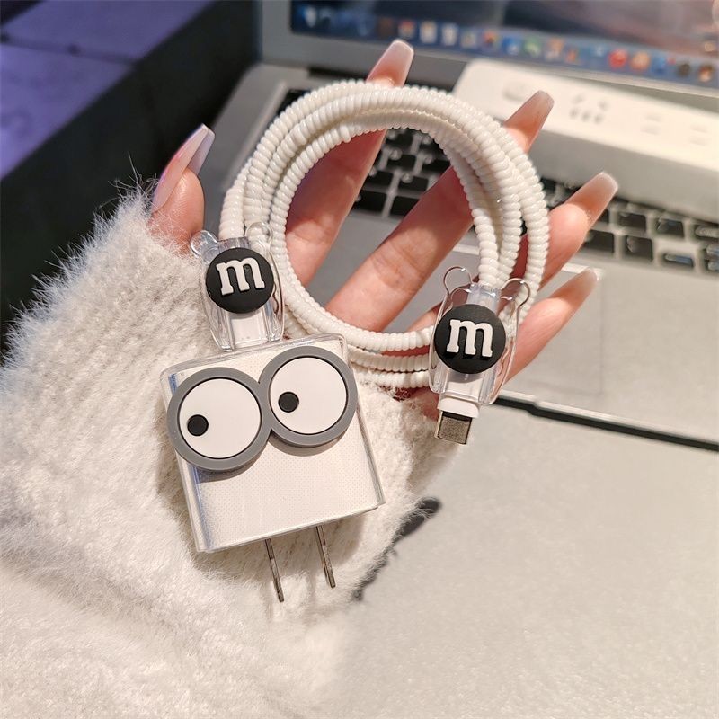 Big Eyes Pattern xiaomi 67W MDY-14-EW Bộ bảo vệ bộ sạc silicon mềm Bộ sạc Redmi Note 12 Pro Đầu sạc 