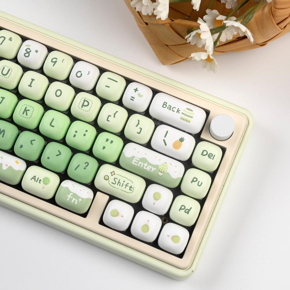 Mùa hè Món tráng miệng House Keycaps MOG Profile Green Gradient PBT Dye Sub Keycap | BigBuy360 - bigbuy360.vn
