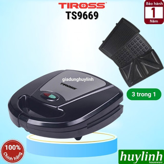 Máy làm - nướng bánh sandwich - hotdog - waffle Tiross TS9669 - 3 trong 1 (Nâng cấp của TS513)