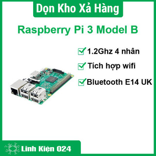 Mạch Raspberry Pi 3 Model B tích hợp wifi và bluetooth E14 UK RS
