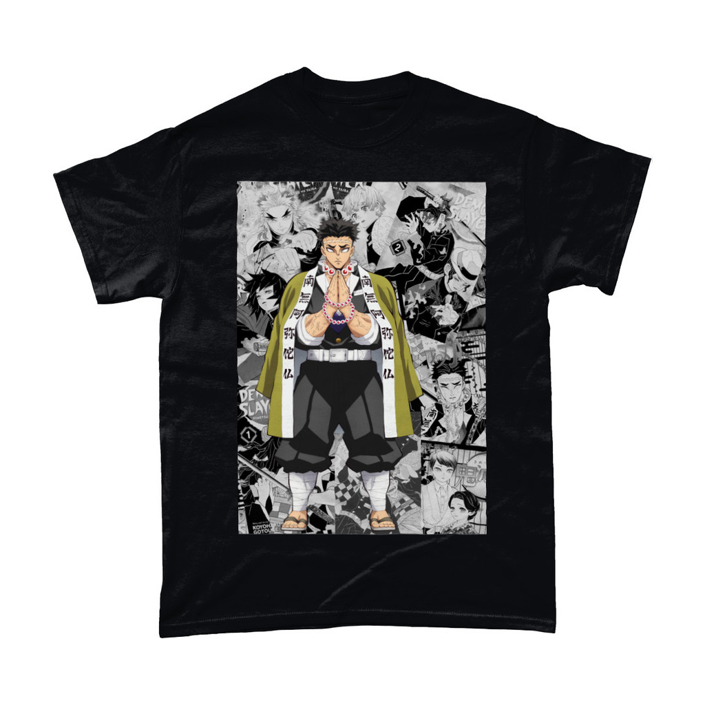 Gyomei Demon Slayer Manga Dải Anime Áo Thun