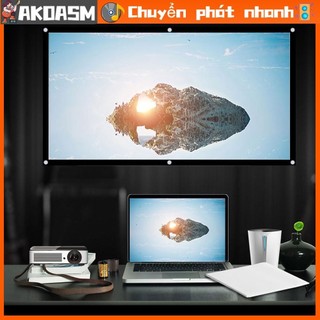 AKOASM Màn hình chiếu màn màu trắng có thể gập lại di động 60‑120 inch 16:9