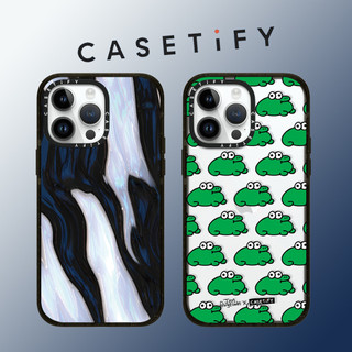 Casetify Màu xanh đá cẩm thạch đen Ếch hình đại diện Vỏ điện thoại Acrylic trong suốt cho iPhone 15 Pro Max 14 Plus 13 ProMax 12 12Pro 11 Vỏ bảo vệ cứng bằng điện thoại chống sốc