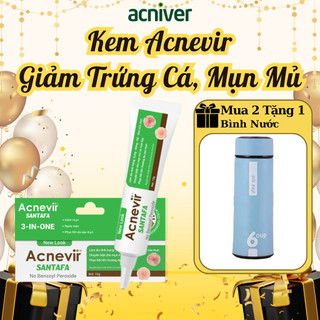 Kem Giảm Mụn Trứng Cá, Mụn Mủ, Mụn Bọc Acnevir Santafa Thành Phần Thiên Nhiên - Tuýp 10gr