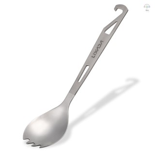 Lixada Nửa Đánh Bóng Titan Spork Với Dụng Cụ Mở Chai Nhẹ Ngoài Trời Muỗng Ăn Tối Nĩa Cho Du Lịch Cắm Trại Ba Lô