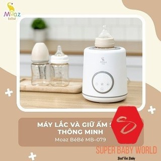 Máy lắc bình sữa và giữ ấm sữa thông minh moaz bébé mb 079