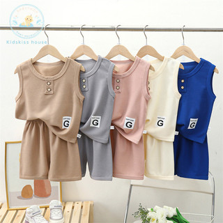 KH Bộ vest trẻ em không tay phong cách Hàn Quốc thoáng khí