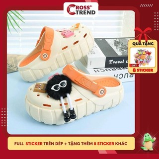   TẶNG 8 STICKER  Dép cross Dép nữ đế cao 5cm XIDA kiểu Hàn Quốc gril phố có quai hậu hàng quảng châu CROSS TREND 