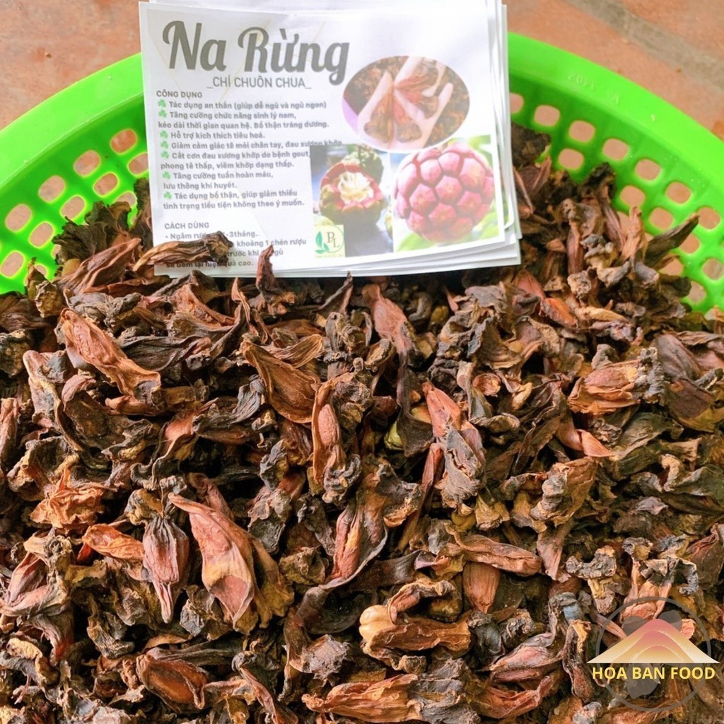 Na rừng đỏ khô ngâm rượu Tây Bắc loại 1 được sấy khô từ quả na rừng tươi chín thơm ngon giúp an thần