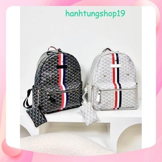 Balo nam nữ Mũi Tên 3 sọc vạch Thom BALO ĐI HỌC ĐI CHƠI chất liệu da pu style hàn quốc tặng kèm ví nhỏ