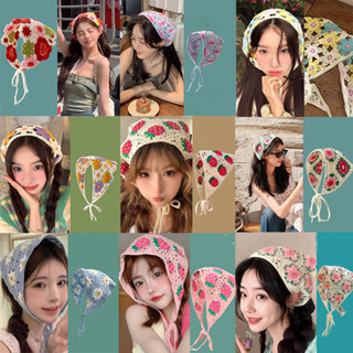 Đẹp Nhiều Màu Sắc Tam Giác Turban Đầu Kerchief Cotton Tóc Bandana Mũ Khăn Cho Bé Gái Ngọt Ngào