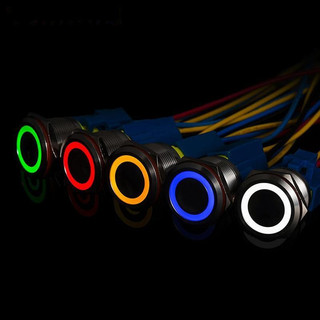 Công tắc công tắc KIQUNEButton Đèn LED kim loại 12mm có sẵn nhiều màu
