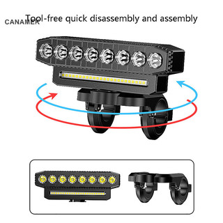 Canamek 8 led đèn trước xe đạp 130db xe đạp xe đạp sừng dễ dàng lắp đặt 6 chế độ chuông xe đạp sạc usb phụ kiện đi xe đạp mới