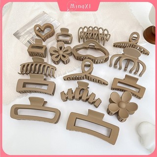 Acrylic Màu Trơn Hình Trái Tim Mờ Tóc Hàn Quốc Nữ Tính Đa Năng Thời Trang Cá Mập Kẹp Tóc Pin Phụ Kiện Tóc