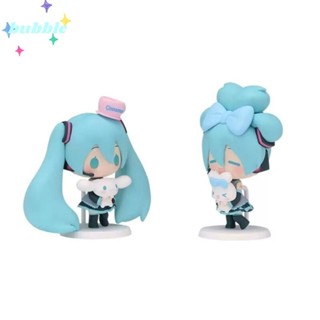 Mô hình búp bê BUBBLE Q, Cinnamoroll PVC Hatsune Miku Hình, Bộ sưu tập dễ thương Trang trí máy tính để bàn thủ công Đồ trang trí mô hình Anime