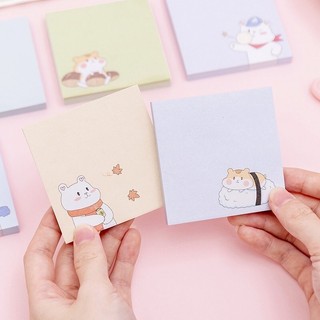 80 tờ Giấy nhớ dễ thương hình chuột và gấu ( có thể dán được )