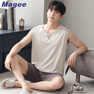 Magee Mới Nam Xe Tăng Top Phiên Bản Hàn Quốc Retro Cổ Điển Cao Cấp Nguyên Chất Họa Tiết Cotton In Hình Thiết Kế Cảm Giác Mỏng Và Rời Thanh Niên Cặp Đôi Thời Trang Không Tay Top