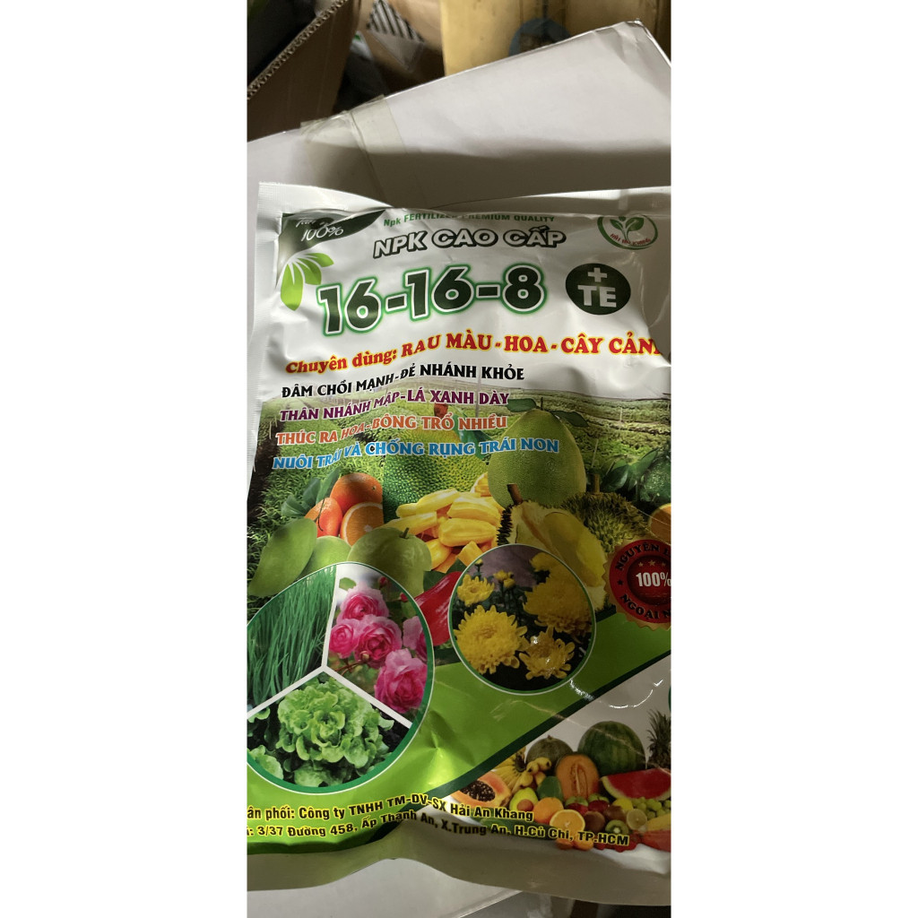 Phân bón gốc NPK 16-16-8 TE gói 1kg