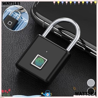 Ổ khóa vân tay thông minh WTTLE, Khóa mật khẩu vân tay di động chống nước, Ổ khóa vân tay sạc USB chống trộm sáng tạo