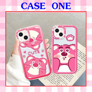 Ốp Điện Thoại TPU trong gân in hình gấu lotso hồng Mềm Trong Suốt Chống Sốc Cho IPhone 1411 12 Pro XS 7 8 Plus Vy
