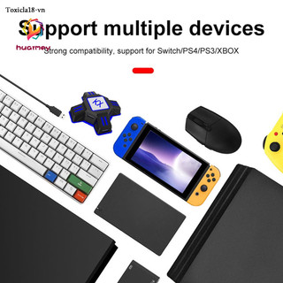 ♗HU KX USB Game Controller Converter Keyboard Mouse Adapter for Switch/Xbox/PS4/PS3