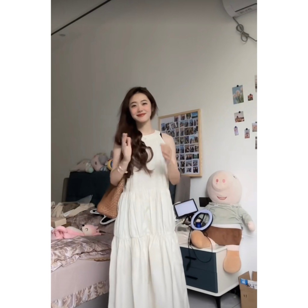 Váy đầm babydoll thiết kế cổ yếm xuông rộng dài basic phong cách thanh lịch (CÓ BIG SIZE) HMH SP100 | BigBuy360 - bigbuy360.vn