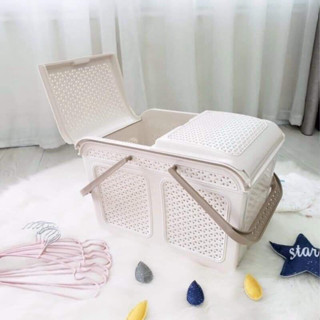 (Size to)Làn Đi Sinh Việt Nhật Đa Năng Có Nắp Mở Rộng Tiện Lợi, Giỏ đựng đồ sơ sinh cho bé