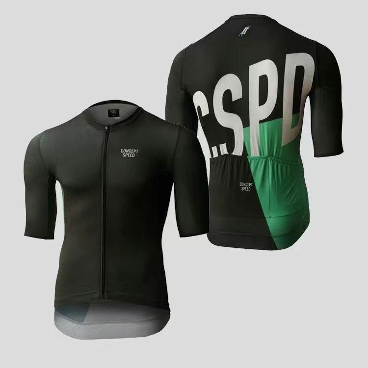 2023CSPD Nam Tay Ngắn Lụa Sữa Slim-Fit Phiên Bản Thể Thao Xe Đạp Đường Bộ Đi Xe Đạp Jers