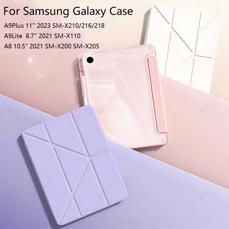 Vỏ trong suốt máy tính bảng gấp Y cho Samsung Galaxy Tab A9 Plus / A9 + 5G 11 Inch 2023 SM-X210 / X2